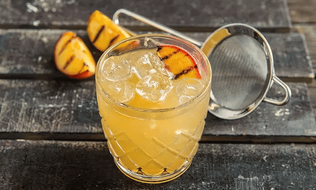 grill wood pairings - peach sour cocktails